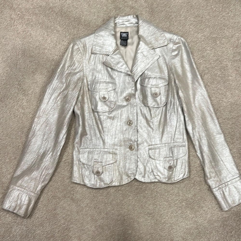 Worth glamorous metallic leather jacket